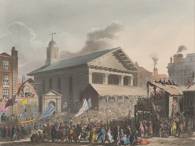 Le marché de Covent Garden, élection de Westminster