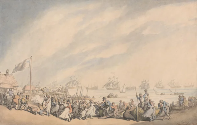 El regreso de la flota a Great Yarmouth en 1797