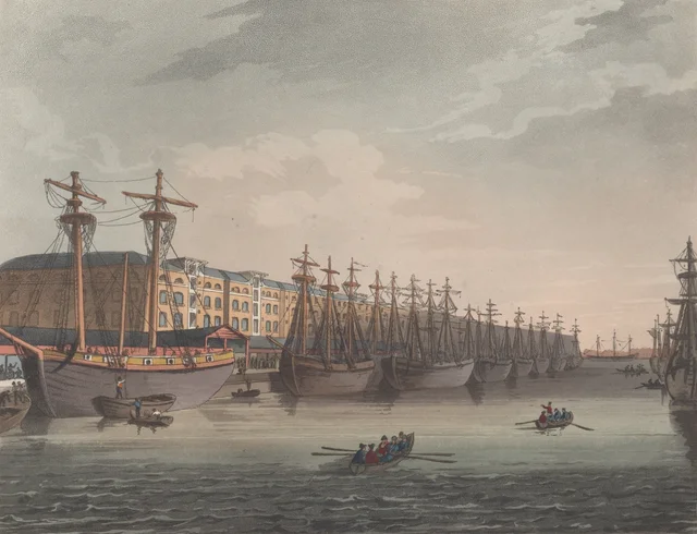 Los West India Docks, Thomas Rowlandson