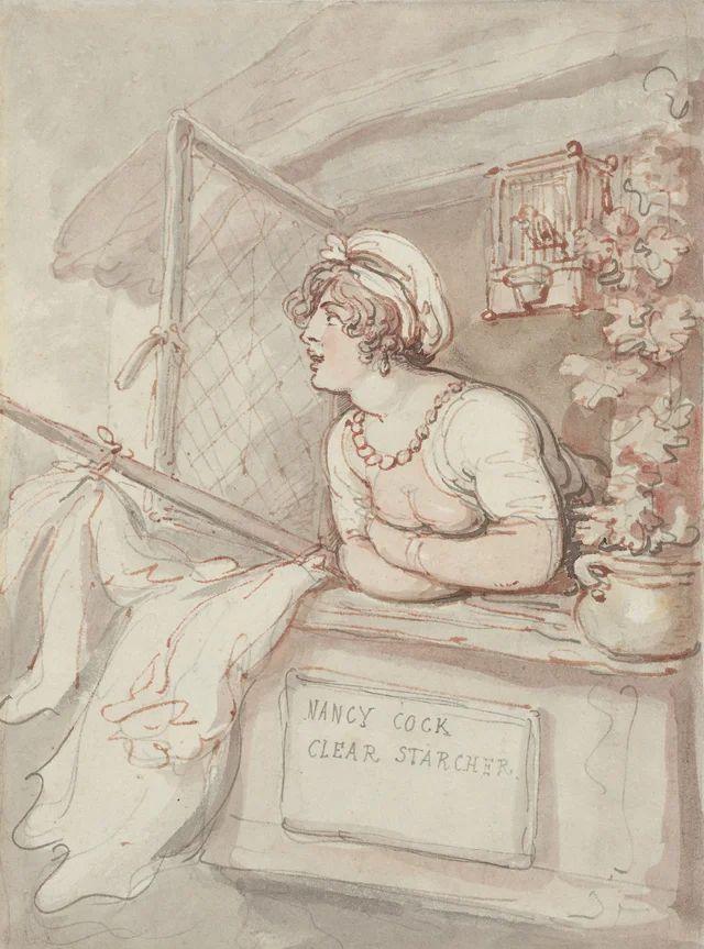 Nancy Cock, empeseuse, Thomas Rowlandson