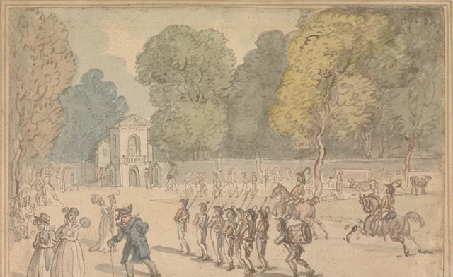 Soldats dans le parc de St James