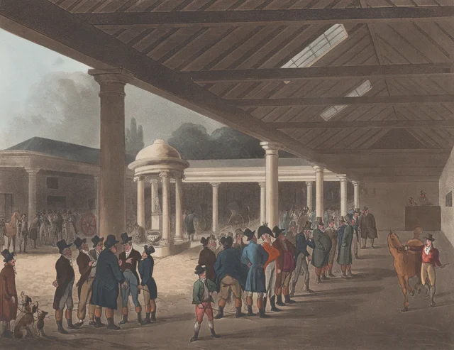 Tattersall's, el depósito de caballos, Hyde Park Corner, Thomas Rowlandson