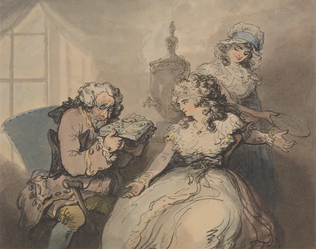 Un prestamista y su cliente, Thomas Rowlandson