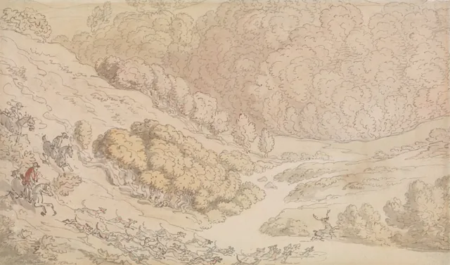 Une chasse au cerf dans le West Country, Thomas Rowlandson