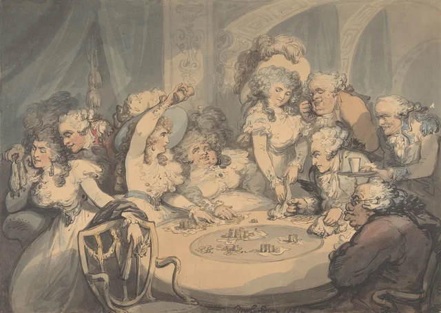 Una mesa de juego en Devonshire House