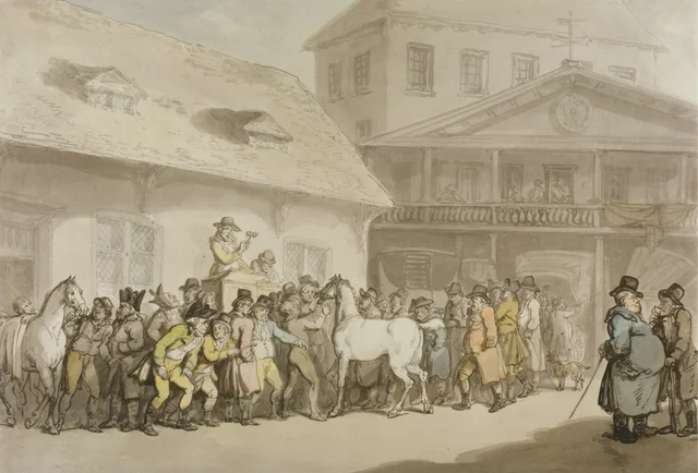 Una venta de caballos en el Hopkins's Repository, Barbican