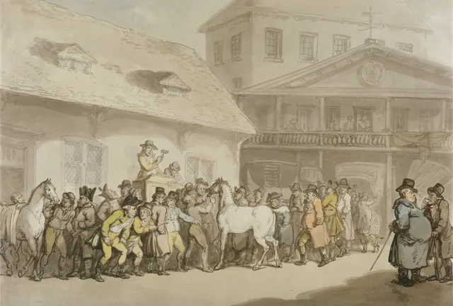 Une vente de chevaux au Hopkins's Repository, Barbican
