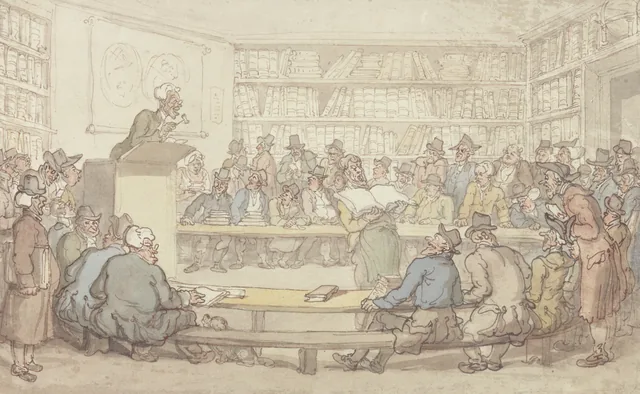 A Book Auction, Thomas Rowlandson