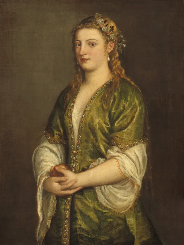 Woman Holding an Apple, Titien