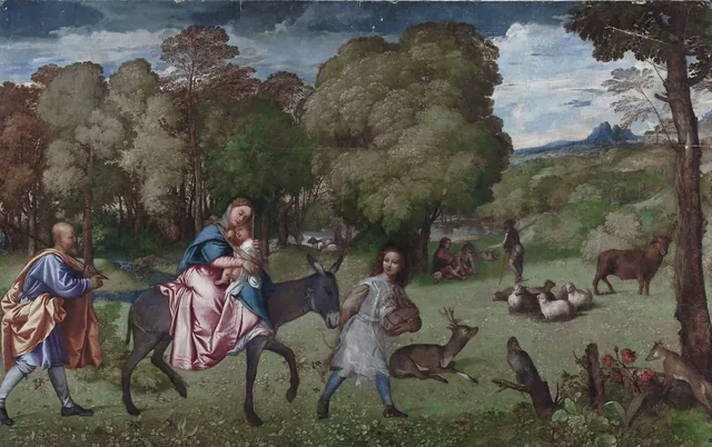 Flight into Egypt, Titien