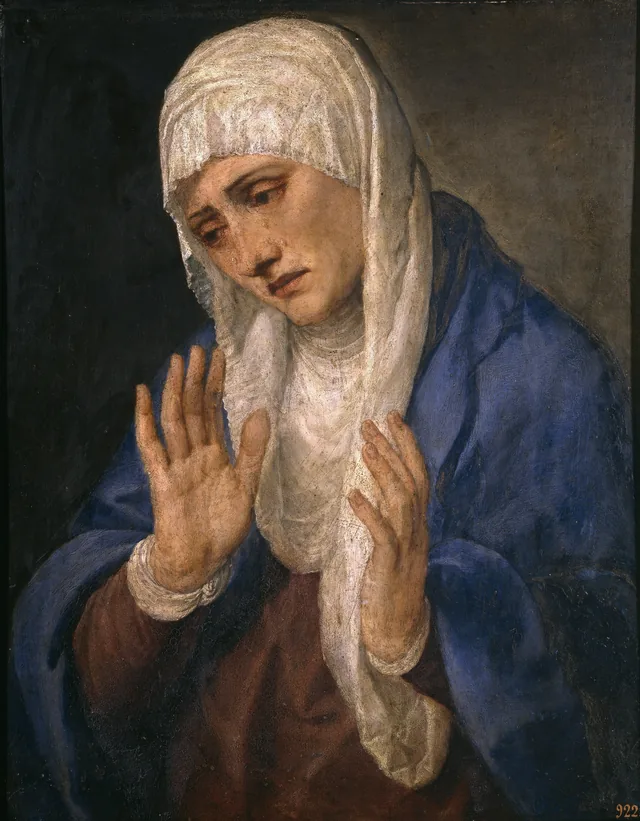 Mater Dolorosa with her Hands apart, Titien