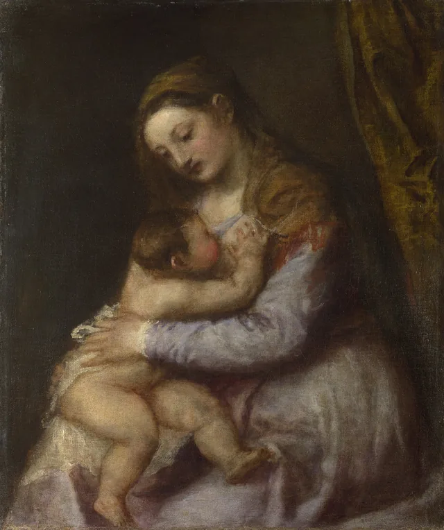 The Virgin suckling the Infant Christ, Titien