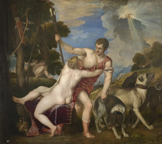 Venus and Adonis, Titien