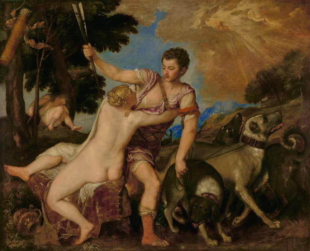 Venus and Adonis, Titien