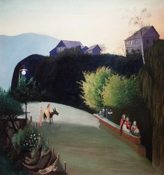 Árvores iluminadas por lâmpadas em Jajce, Tivadar Csontváry Kosztka