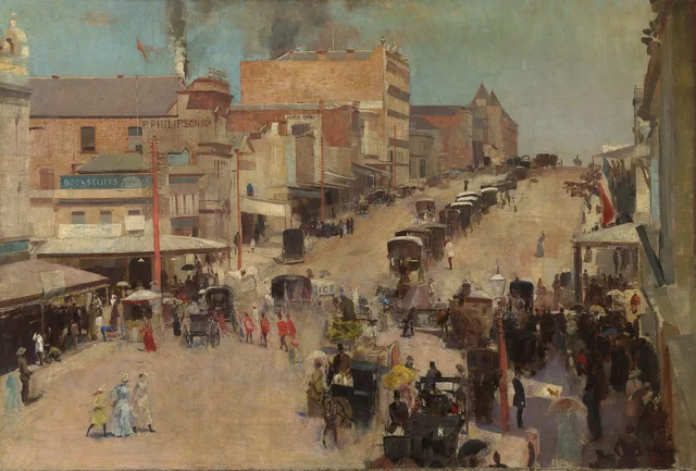 Allegro con brio, Bourke Street oeste, Tom Roberts
