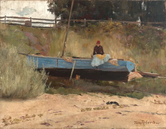 Barco na praia, Queenscliff, Tom Roberts