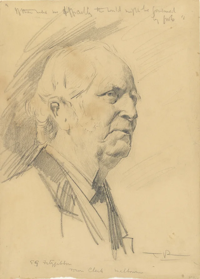 E. G. Fitzgibbon, secretário municipal de Melbourne, Tom Roberts