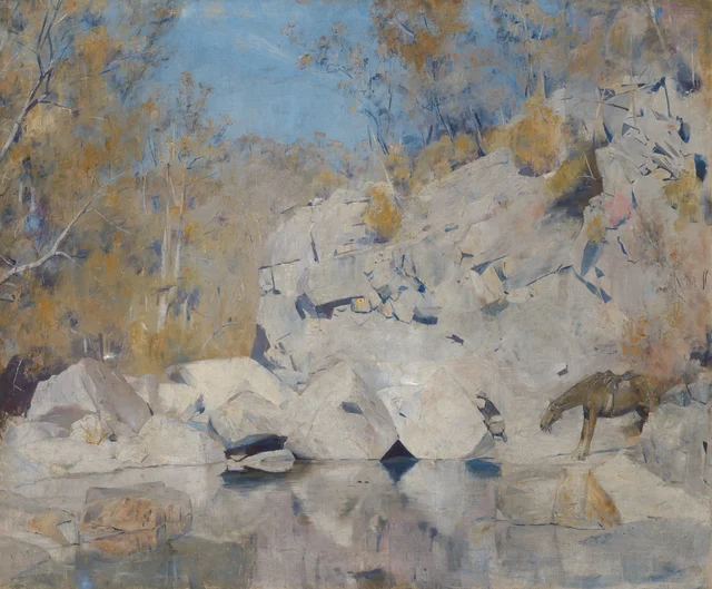 Num canto do Macintyre (O bushranger), Tom Roberts