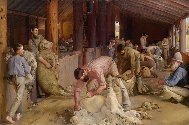 A Tosquia dos carneiros, Tom Roberts