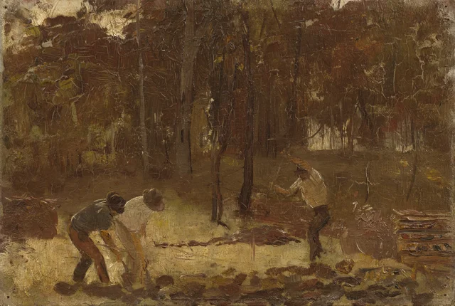 Revolvendo a terra (estudo de composição para «Os carvoeiros»), Tom Roberts
