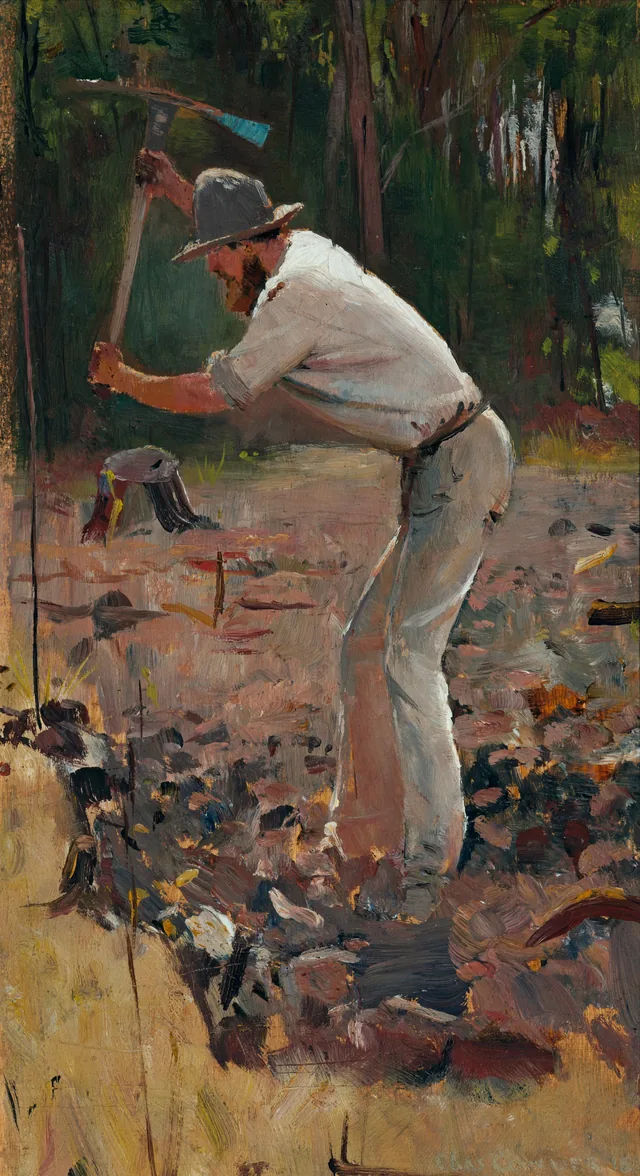 Revolvendo a terra (esboço para «Os carvoeiros»), Tom Roberts