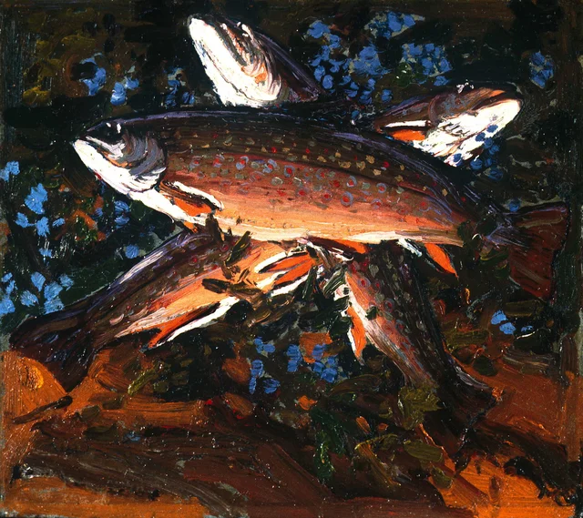 Otoño, tres truchas, Tom Thomson