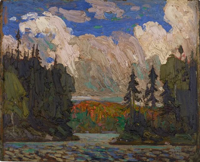 Abetos-negros no outono, Tom Thomson