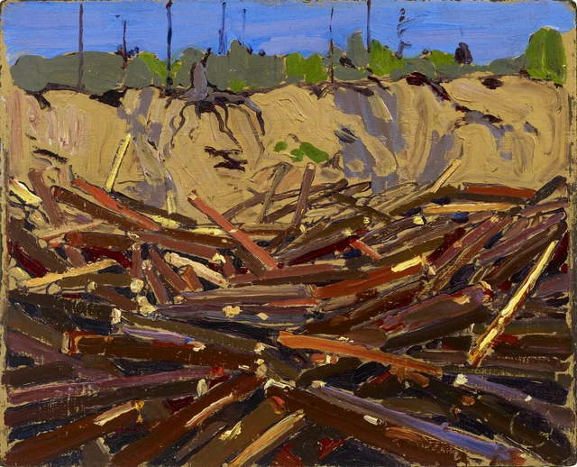 Banco de areia e toras, Tom Thomson