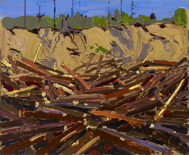 Banco de arena y troncos, Tom Thomson