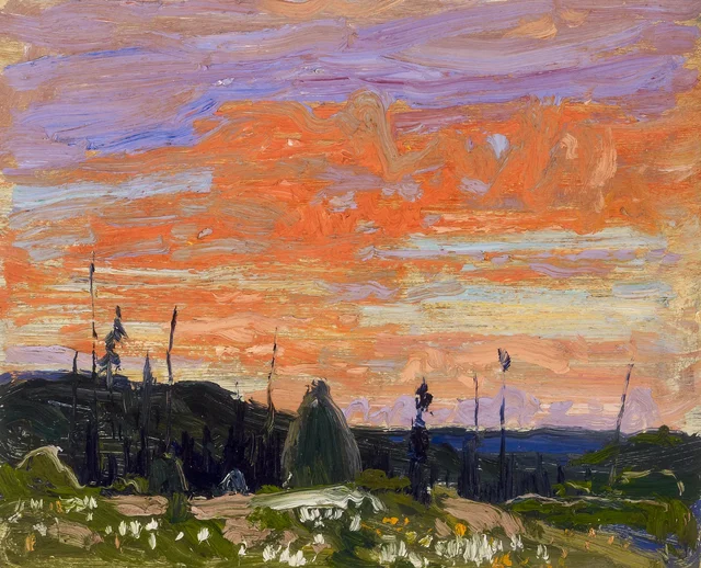 Atardecer de primavera, parque Algonquin, Tom Thomson