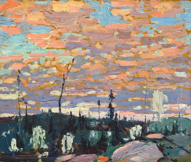 Cerisiers sauvages, printemps, Tom Thomson