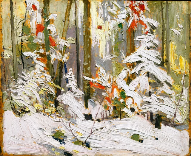 Interior de floresta, inverno, Tom Thomson