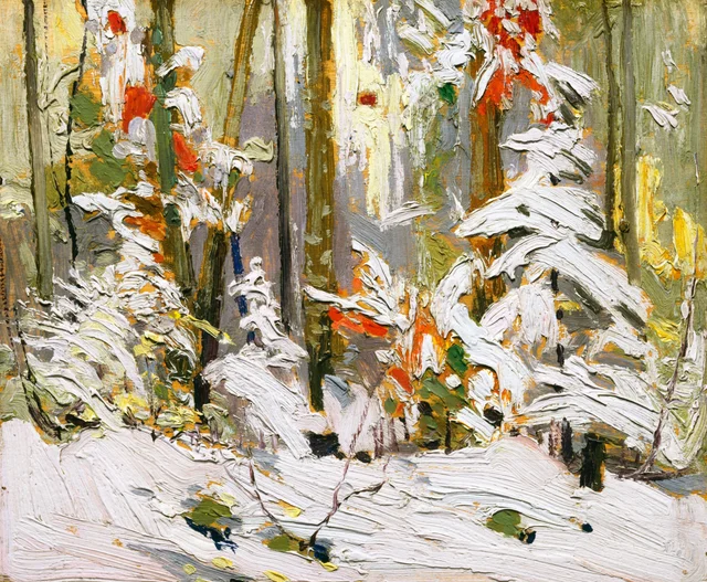 Interior de bosque, invierno, Tom Thomson