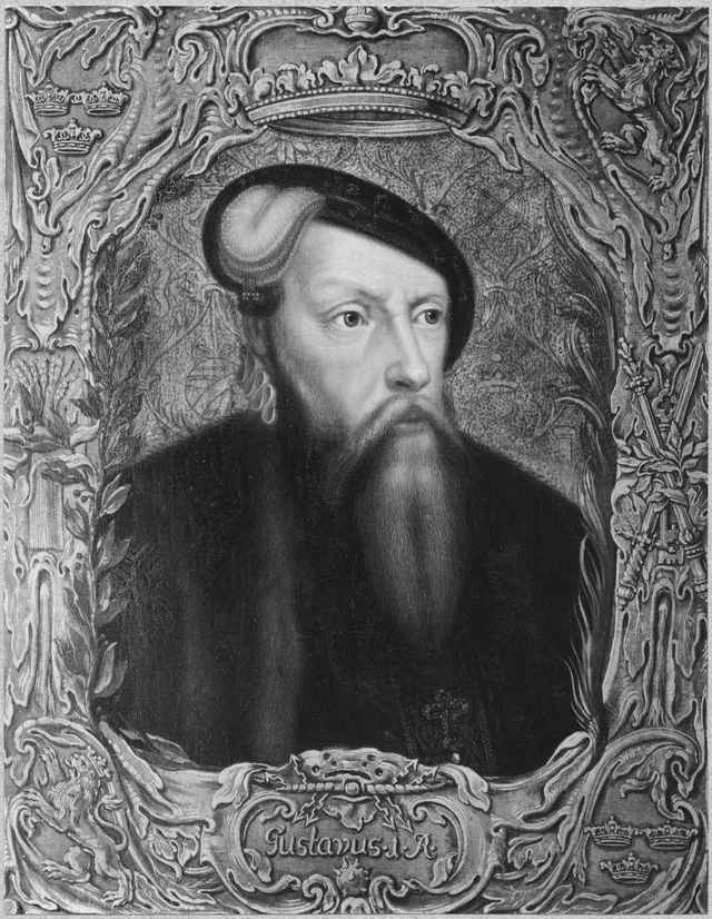 スウェーデン王グスタフ・ヴァーサ（1496-1560）、妃は1.ザクセン＝ラウエンブルクのカタリーナ、2.マルガレータ・レイヨンフーヴド、3.カタリーナ・ステンボック