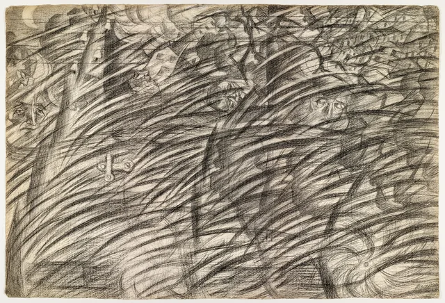 States of Mind: Those Who Go, Umberto Boccioni