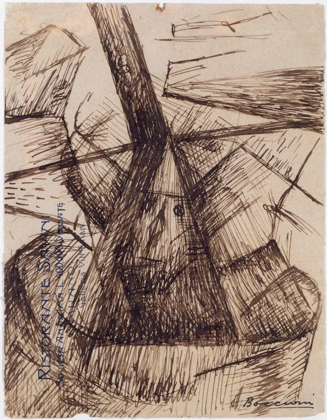 Study for "Fusion of a Head and a Window", Umberto Boccioni