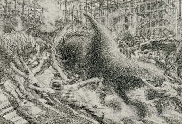 Estudio para «La ciudad que sube», Umberto Boccioni