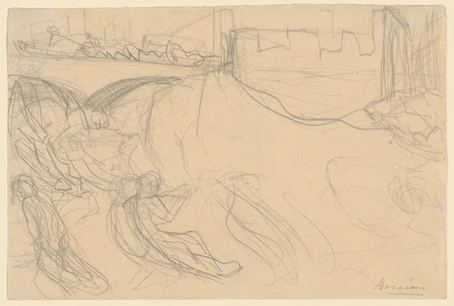 Study for "The City Rises", Umberto Boccioni