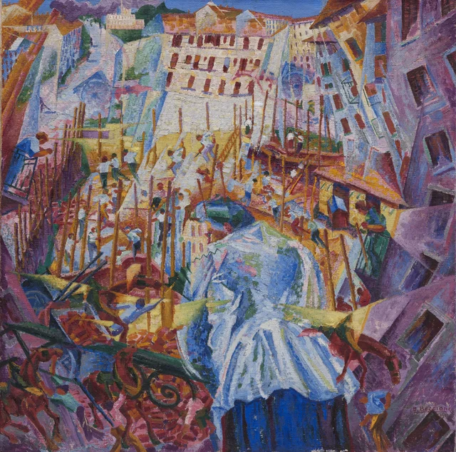 The Street Enters the House, Umberto Boccioni