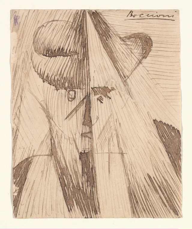 Tête à contre-jour (la sœur de l'artiste)