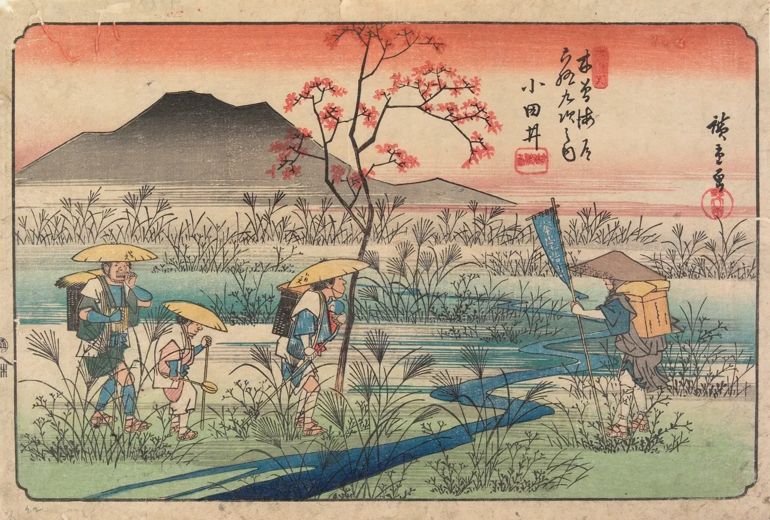 木曽海道六拾九次之内 小田井, 歌川広重