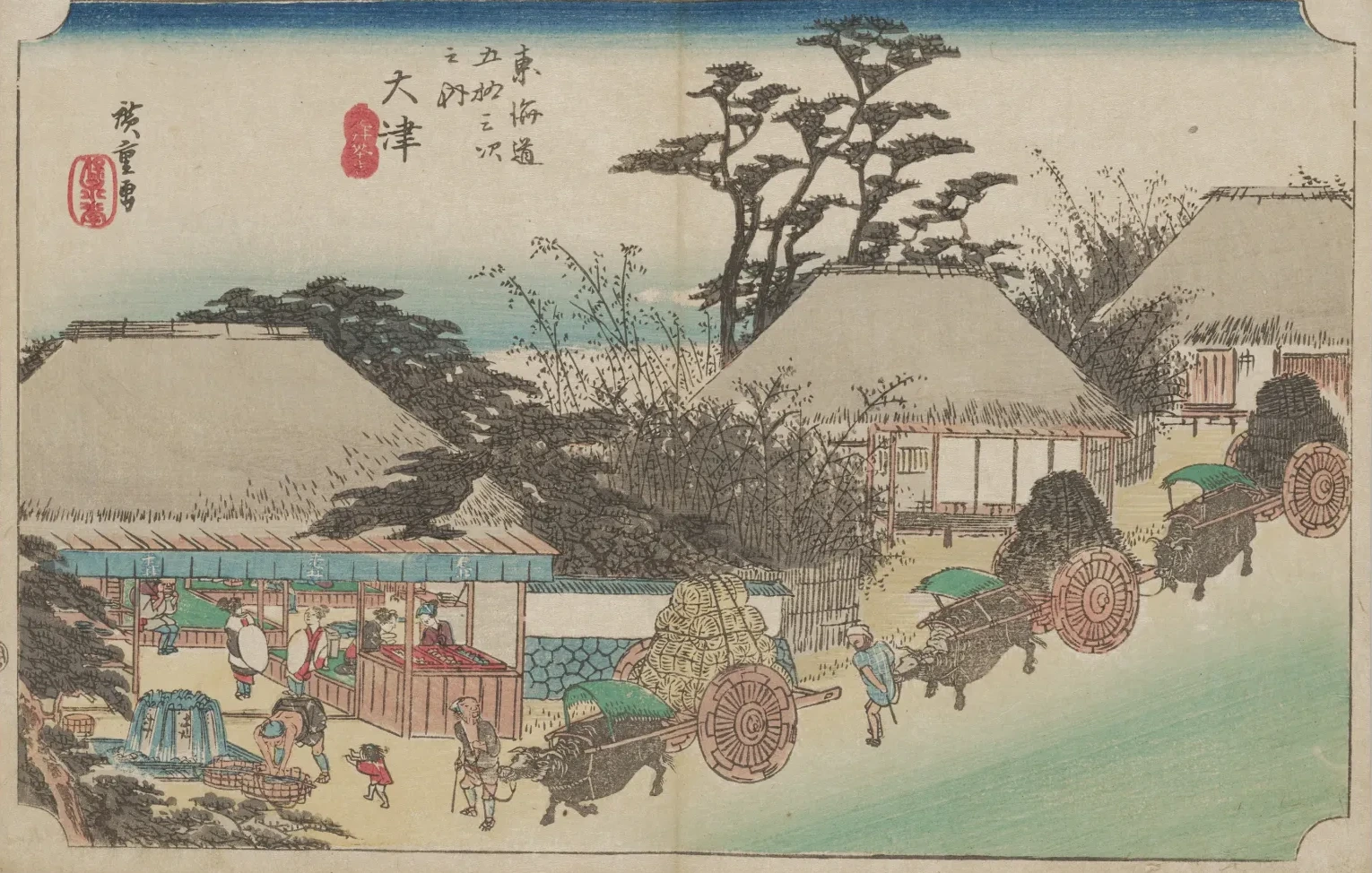 東海道五十三次之内 大津, 歌川広重