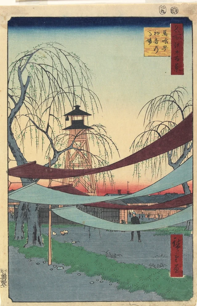 名所江戸百景 馬喰町初音の馬場, 歌川広重