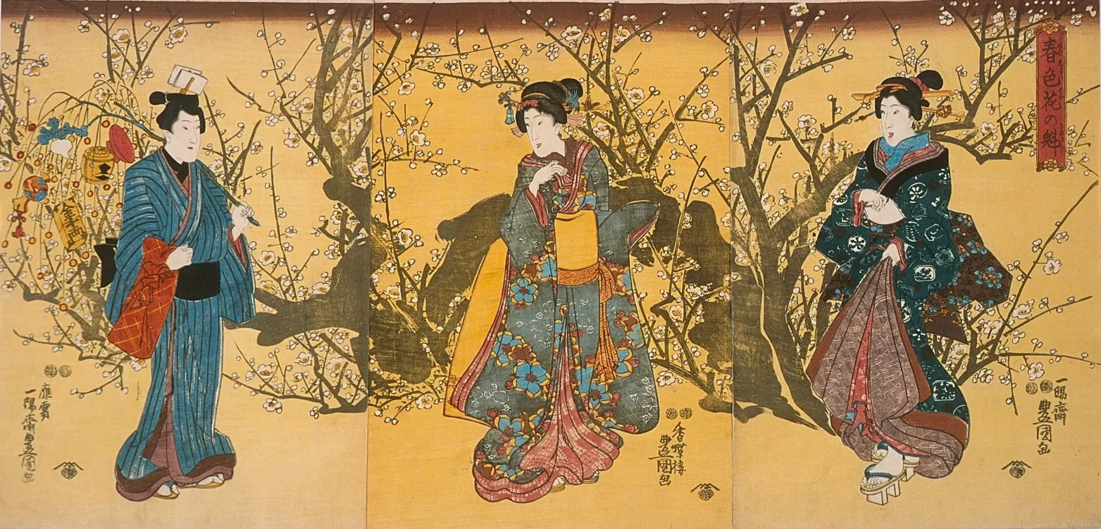 Spring Flowers at their Height, Utagawa Kunisada