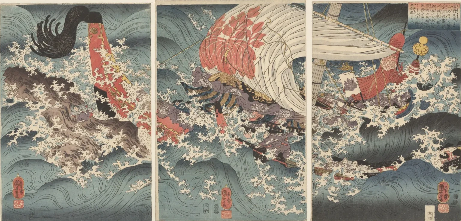L'histoire du capitaine de navire Yojibei, Utagawa Kuniyoshi