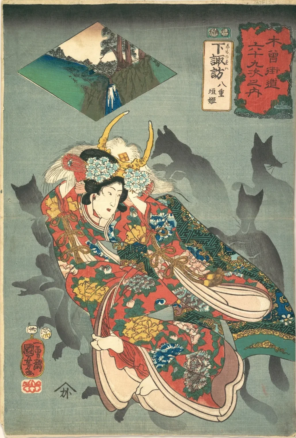 八重垣姫, 歌川国芳
