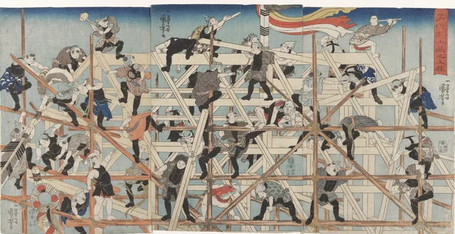 Children Setting up the Framework of a Storehouse