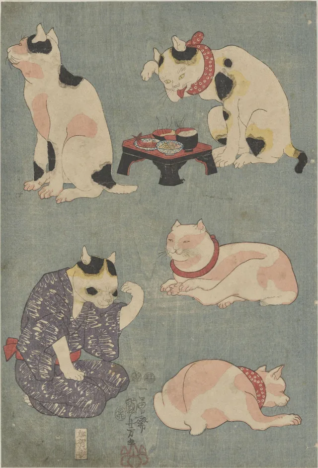 Jeux de chats, Utagawa Kuniyoshi