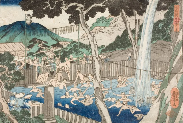 La cascada de Rōben en el monte Ōyama